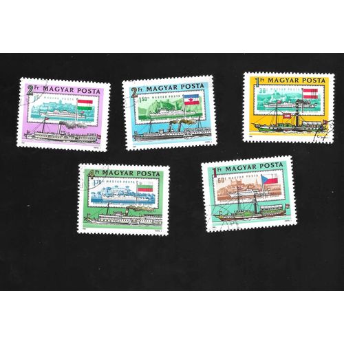 Hongrie - Magyar Posta - Lot De 5 Timbres Oblitérés Bateaux 1981