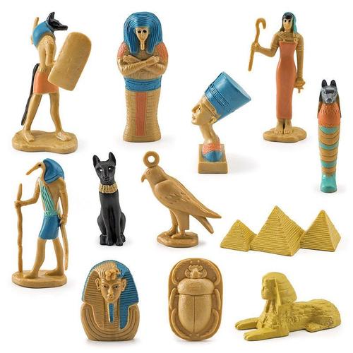 Simulation De Pyramides Égyptiennes Sphinx Boîte À Momie Tête De Chacal Dieu Et Bien D'autres Jouets Modèles De Figurines Ensemble