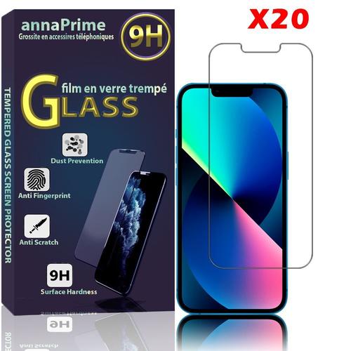 Lot / Pack De 20 Films Verre Trempé Pour Apple Iphone 13 6.1" Protection D'écran