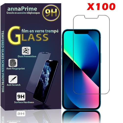 Lot / Pack De 100 Films Verre Trempé Pour Apple Iphone 13 6.1" Protection D'écran