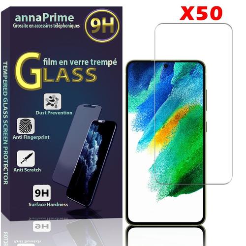 Lot / Pack De 50 Films Verre Trempé Pour Samsung Galaxy S21 Fe 5g 6.4" Protection D'écran