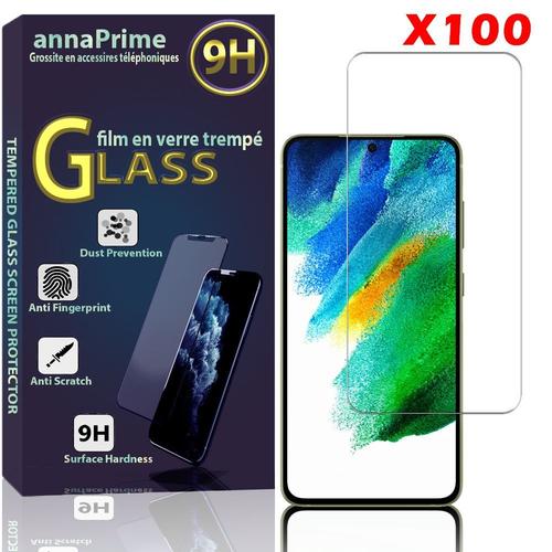 Lot / Pack De 100 Films Verre Trempé Pour Samsung Galaxy S21 Fe 5g 6.4" Protection D'écran