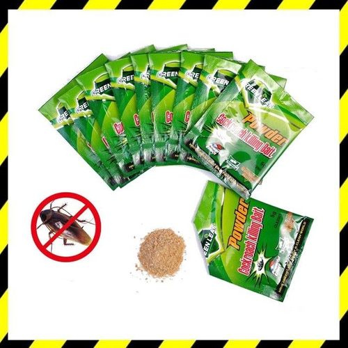 10 SACHETS POUDRE ANTI-CAFARD ET BLATTES, GREEN LEAF EXTERMINATEUR INSECTICIDE FORT