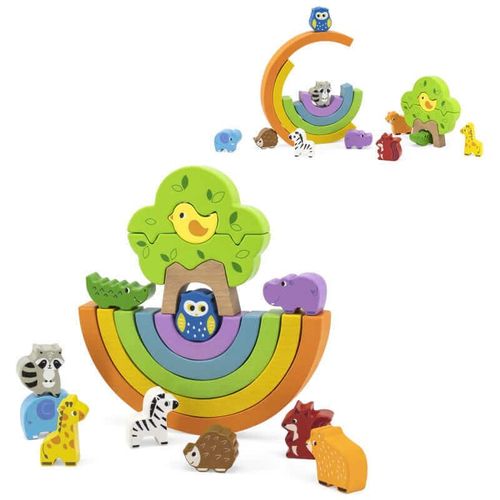 Viga - Puzzle "Arc En Ciel Et Ses Compagnons"- A Partir 18 Mois