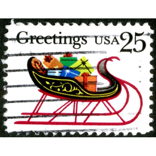 Timbre Oblitéré Usa 25 Greetings