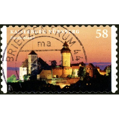 Timbre Oblitéré Deutschland, Kaiserburg Nürnberg, 2013, 58