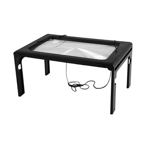 Loupe de Table éclairée USB, Loupe de lecture rétractable de 4 pieds avec lumière LED, lecture de journaux et de livres
