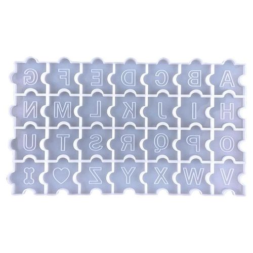 Moules en résine époxy de 26 lettres, Puzzle anglais, caboteur, porte-clés, boucle d'oreille pendentif, moule en Silicone pour outils d'artisanat en résine P4s0