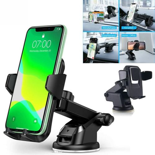 Support De Téléphone De Voiture, 360 Degrés, Pour Smartphone, Réglable, Ventouse, Gps