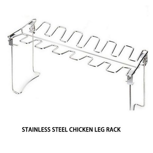 Support de pattes de poulet en acier inoxydable, avec bac d'égouttage, multi-usages, pour four et Grill, 1 jour