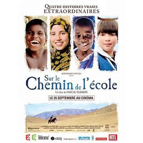 Affiche De Cinéma Sur Le Chemin De L' École De Pascal Plisson