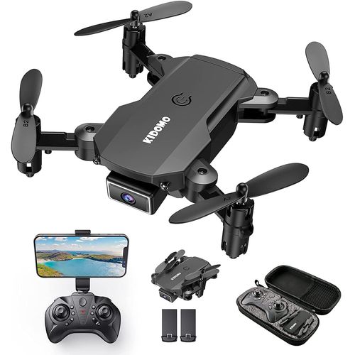Mini Drone Pliable Avec Caméra - Kidomo 1080p Mini Quadrirotor Rc Pour Enfants Et Wifi Fpv Télécommande, Lumières Led Et Décollage/Atterrissage À Une Touche, 360°Flips, 2 Batteries-Kidomo