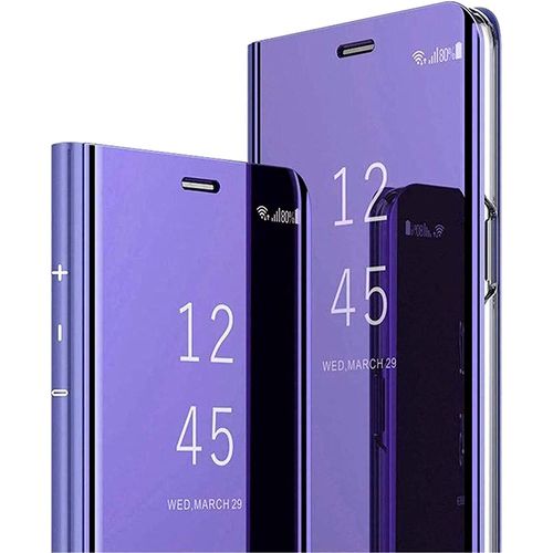 Coque Miroir Coque Pour Samsung Galaxy A72 Case, Coque Housse Miroir Étui Dure Rigide Plastique Hard Mirror Case Cover Avec Fonction Support Stand Téléphone Etui Pour Samsung Galaxy A72,Violet Bleu