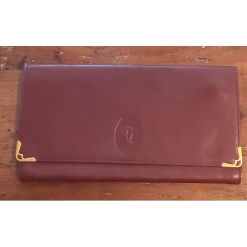 Pochette CARTIER cuir bordeaux