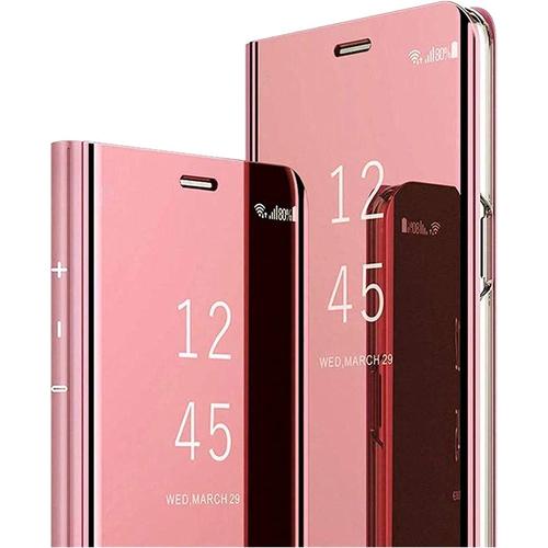 Coque Miroir Coque Pour Samsung Galaxy J6 2018 / J600 Case, Coque Housse Miroir Étui Dure Rigide Plastique Hard Mirror Cover Avec Fonction Support Téléphone Etui Pour Galaxy J6 2018/J600,Or Rose