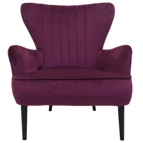 Fauteuil Lounge Hwc-K37, Fauteuil Cocktail Fauteuil Rembourré, Velours   Bordeaux