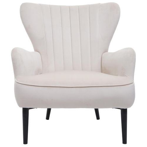 Fauteuil Lounge Hwc-K37, Fauteuil Cocktail Fauteuil Rembourré, Velours   Crème - Beige