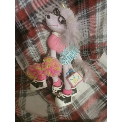 Peluche Chien Barbie Pom Pom Girl Valise Chaussure Lunettes Mattel 2002 Vintage