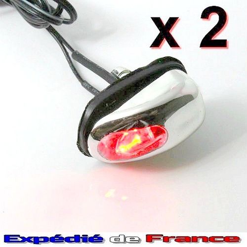 2 Pcs Gicleurs Tuning Lave-Glace Pare-Brise Lumineux À Led Rouge
