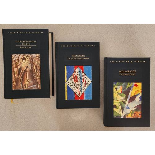Lot 3 Livres Edition France Loisir De 1999 : Mort À Crédit De Lf Céline - Un Roi Sans Divertissement De Jean Giono - La Semaine Sainte De Louis Aragon