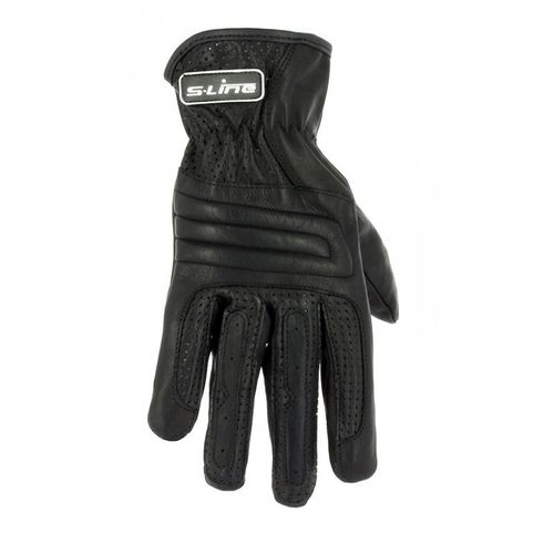 Paire Gant Moto Cuir Noir Été S-Line Pour Homme / Femme Taille Xl Gan300xl Neuf