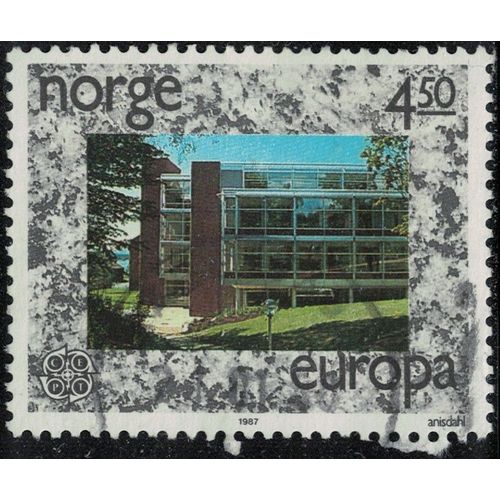 Norvège 1987 Oblitéré Used Architecture Bâtiments Europa Y&t No 922 Su