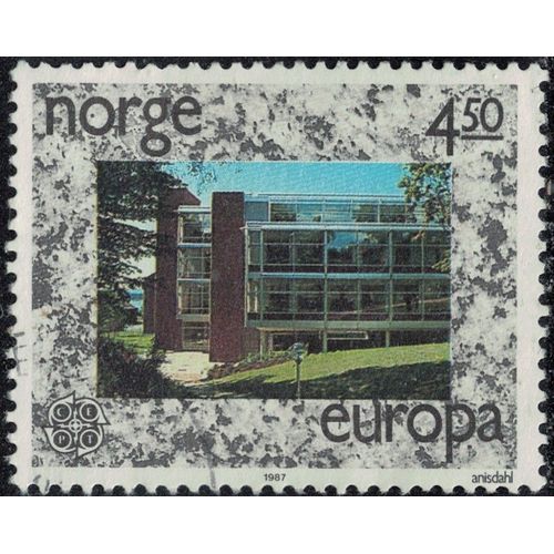 Norvège 1987 Oblitéré Used Architecture Bâtiments Europa Y&t No 922 Su