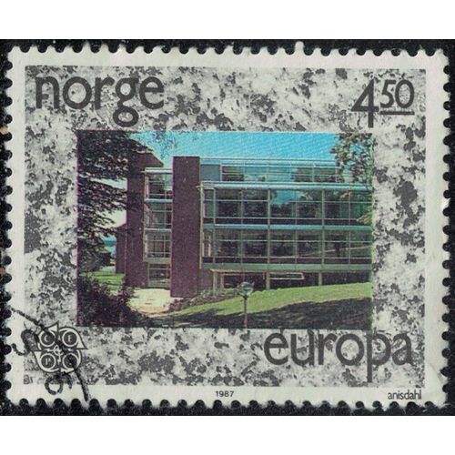 Norvège 1987 Oblitéré Used Architecture Bâtiments Europa Y&t No 922 Su
