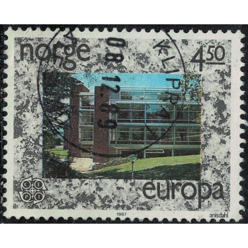 Norvège 1987 Oblitéré Used Architecture Bâtiments Europa Y&t No 922 Su