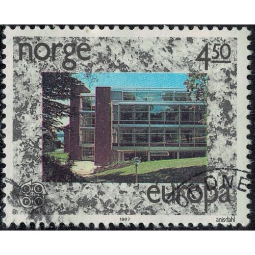 Norvège 1987 Oblitéré Used Architecture Bâtiments Europa Y&t No 922 Su
