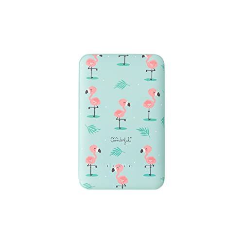 Batterie Externe Sans Fil Mr. Wonderful Flamingos Wmrwpwb001 5000 Mah Bleu