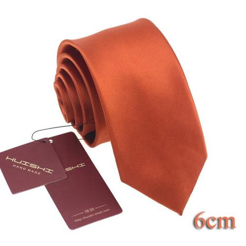 Couleur Tp146 Combinaison De Cravate Orange Foncé, Revers Pour Homme, Unisexe, En Polyester, Style Coréen Rétro, Coloré, Accessoires