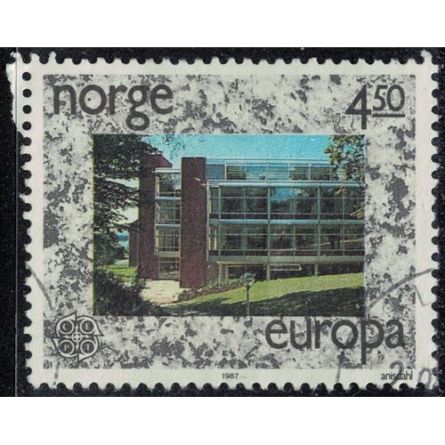 Norvège 1987 Oblitéré Used Architecture Bâtiments Europa Y&t No 922 Su