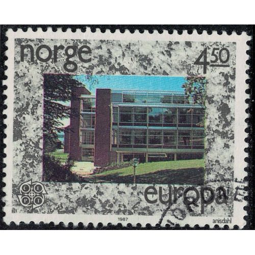 Norvège 1987 Oblitéré Used Architecture Bâtiments Europa Y&t No 922 Su
