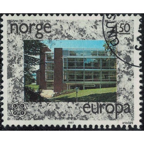 Norvège 1987 Oblitéré Used Architecture Bâtiments Europa Y&t No 922 Su