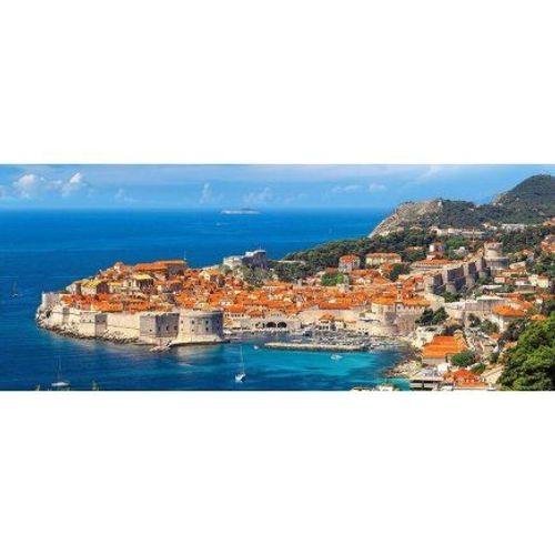 Puzzle Adulte 4000 Pieces Dubrovnik Et Le Bord De Mer - Set Collection Croatie Paysage De Montagne + 1 Carte Tigre