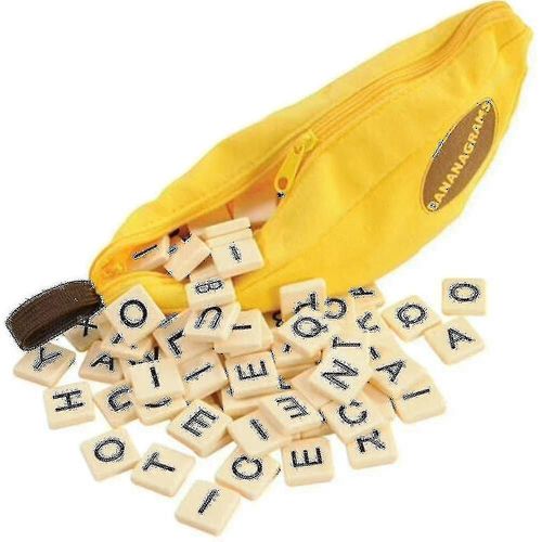 Bananagrammes Jeu De Mots Puzzle Enfants Fun Case Activité Lettre Pouch Jouet Éducatif