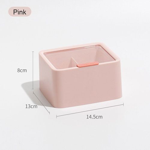 Boîte de rangement pour coton-tige avec couvercle, boîte de rangement pour rouge à lèvres, compartiment Simple, Double couche, coton-tige, facile à prendre, gain de place