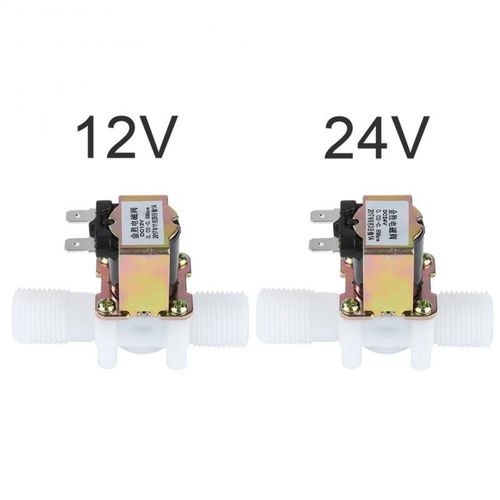 Électrovanne magnétique en plastique de 1/2 pouces 12V 24V, distributeur de Machine à laver, interrupteur de contrôleur de pression pneumatique d'eau potable