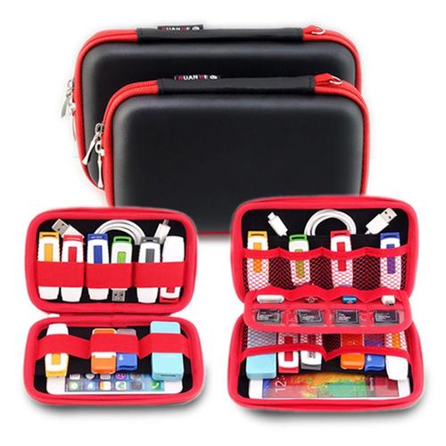 Pochette pour produits numériques portables, sac de rangement de voyage pour disque dur, téléphone, clé USB, écouteurs, clé USB sanitaire, carte SD