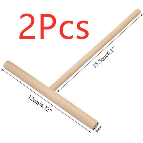 Pâte à crêpes en bois, 2 pièces, ustensile de cuisine domestique pour la cuisson des gâteaux