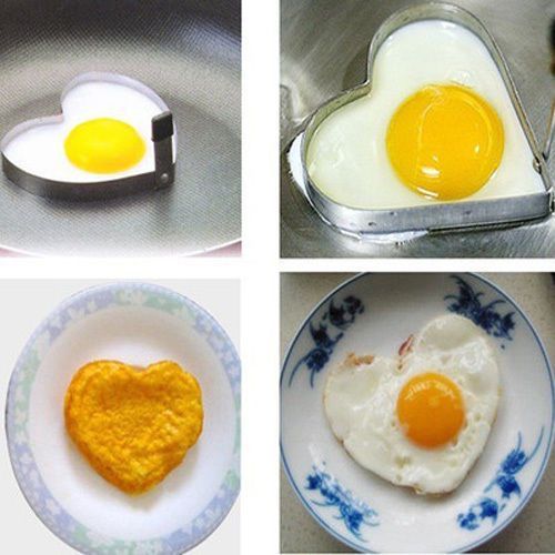 Moule à ¿ufs frits en acier inoxydable, moule à crêpes en forme de c¿ur, outils de cuisine, accessoires, Gadgets