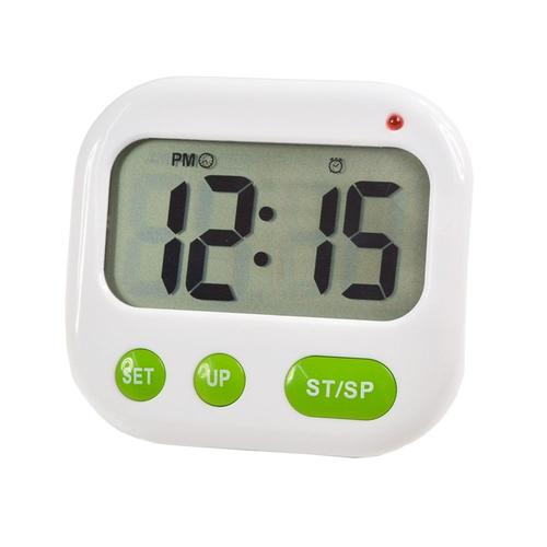 Minuterie numérique LCD de 24 heures, compte à rebours, cuisson des ¿ufs, étude de cuisine, rétro-éclairage, musique, Vibration, Kit de Table de bureau, réveil numérique