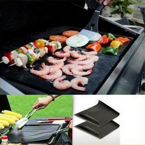 Feuilles de cuisson pour Barbecue, tapis antiadhésif en PTFE, 33x40cm, feuilles de cuisson réutilisables, outil de cuisson