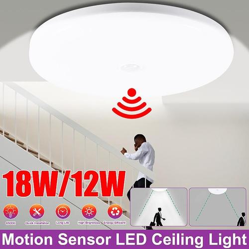 Plafonnier Led Intelligent Avec Capteur De Mouvement, Design Moderne, Idéal Pour Un Salon, Un Couloir Ou Des Escaliers, 12/18w, 220v