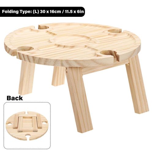 Table de pique-nique pliante, Barbecue séparé, mobilier d'extérieur, pour le Camping, le lit, le petit déjeuner, bureau Portable pour les collations au vin en bois