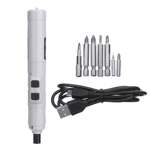 Mini tournevis électrique 3.6V multifonction, Rechargeable, perceuse électrique sans fil avec mèches, Kits de câbles