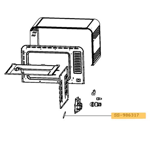 Ressort droite - Four, cuisinière (SS-986317 MOULINEX)