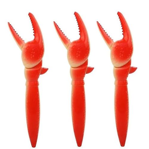 3pcs Fun Homard Patte Stylo À Bille Personnalité Crabe Clip Pince Stylo Mignon Créatif Coréen Papeterie Fournitures De Bureau École