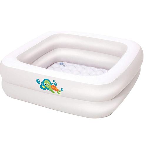 Bestway 51116 Baignoire Gonflable Carrée Pour Bébé Fluo 86 X 86 X 25 Cm